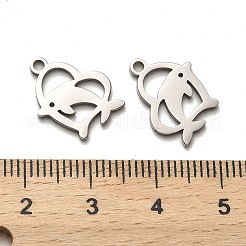 Anlaufgeschützte Charms aus chirurgischem Edelstahl 316 zum Valentinstag&nbsp;STAS-H190-15P-03