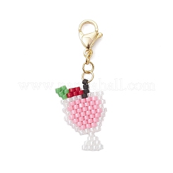 Decorazioni pendenti con perline di vetro fatte a mano&nbsp;HJEW-MZ00356-05