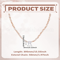 1 collana di perline di vetro rondelle&nbsp;NJEW-LP0007-23R