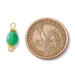 Conectores de enlaces de crisoprasa natural&nbsp;PALLOY-JF01091-06