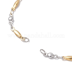 Bracelet à maillons œil de cheval en acier inoxydable 304 pour femme&nbsp;AJEW-JB01340-01