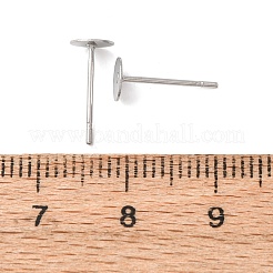 Anlaufgeschützte Ohrstecker aus flachem&nbsp;STAS-S028-24