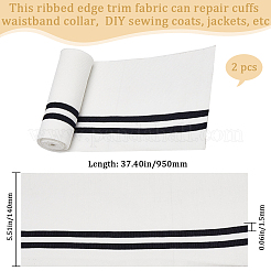 Elastischer Polyester-Rippstoff für Manschetten&nbsp;LS-DIY-WH0028-96D