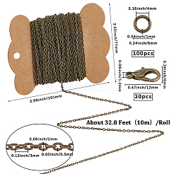 Kits de fabrication de colliers et de chaînes en fer à faire soi-même&nbsp;DIY-SC0029-14E
