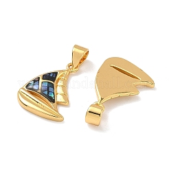 Pendentifs d'émail en laiton &nbsp;KK-H534-04G