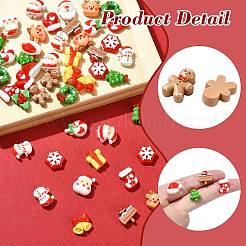 90 Stück 18 Stile Weihnachtsmotiv Mini Opak Resin Decoden Cabochons&nbsp;CRES-CJ0001-71
