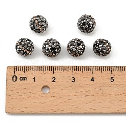 Runde Klasse a Strass   plattierte  Perlen&nbsp;RB-O027-02