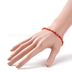 Set di braccialetti elastici con perline di semi di vetro 5 pz 5 colori per donna&nbsp;BJEW-JB08563
