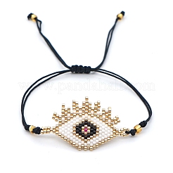 Braccialetto di perline intrecciate con semi di miyuki&nbsp;BJEW-A121-13B