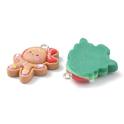 24 stücke 6 stile weihnachten undurchsichtige harz anhänger&nbsp;RESI-FS0001-44