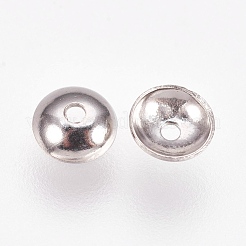Capuchons de perles en acier inoxydable 201 apétales anti-ternissement&nbsp;STAS-L205-13B