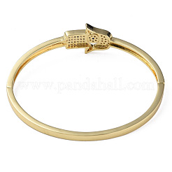 Zirkonia Hamsa Armreif mit Handscharnier&nbsp;BJEW-N012-033