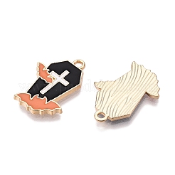 Pendenti smaltati in lega di placcatura a cremagliera a tema halloween&nbsp;ENAM-N056-357B