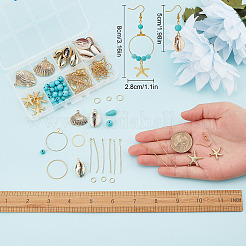 DIY-Set zur Herstellung von Ohrringen mit Ozean-Edelsteinen&nbsp;DIY-SC0020-31
