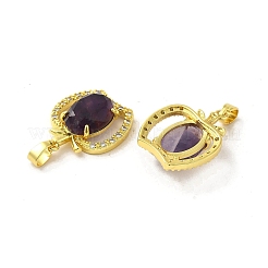 Natürliche Amethyst facettierte Anhänger&nbsp;KK-K362-06G