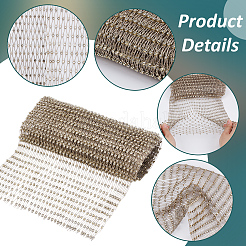 Elastischer Netzstoff aus Polyester mit Strassen&nbsp;DIY-WH0504-288C