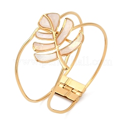 Brazaletes con bisagras de vidrio de acero inoxidable 304 para mujer&nbsp;BJEW-M082-06G-01