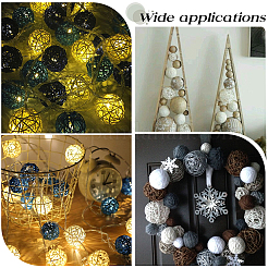 16 pz 4 palline di vimini in rattan colorate&nbsp;AJEW-SC0004-26B