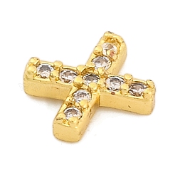 Cabochons en laiton plaqué en rack micro pavé de zircone cubique&nbsp;KK-F874-04G-X