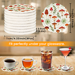 Sottobicchieri intrecciati in poliestere e cotone&nbsp;AJEW-WH0874-001