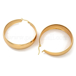 Boucle d'oreille créole en acier inoxydable 202&nbsp;EJEW-H003-09G-03