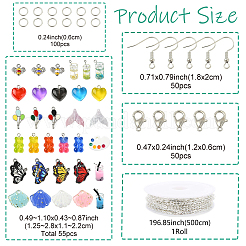DIY-Set zur Schmuckherstellung von Ohrringen aus Legierung&nbsp;DIY-YW0011-94