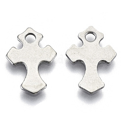Breloques en forme de croix minuscules en acier inoxydable 201 anti-ternissement&nbsp;LS-STAS-R116-090