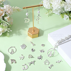 90pcs 15 pendentifs en alliage de style tibétain&nbsp;TIBEP-SC0002-56