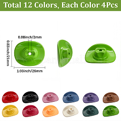 48pcs 12 Farben undurchsichtige Acrylperlen&nbsp;SACR-SC0001-51