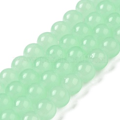 Perles rondes en verre imitation jade&nbsp;X1-DGLA-Q021-8mm-22