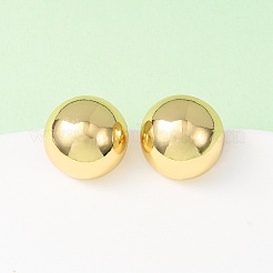 Boucles d'oreilles à tige demi-rondes en laiton&nbsp;EJEW-D346-07G