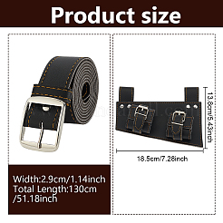 Gürtel-Schwerthalter aus PU-Leder für mittelalterliche Renaissance-Cosplay-Requisiten&nbsp;AJEW-WH0248-585