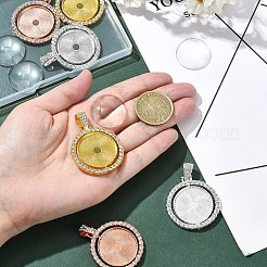 DIY Blanko Kuppel Legierung Kristall Strass Anhänger Herstellung Kits&nbsp;DIY-YW0009-87