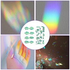 2 stücke 2 arten pvc aufkleber schillernde farbe fenster aufkleber 3d laser wolken und sommer stil formen elektrostatische glas fenster aufkleber&nbsp;JX836A