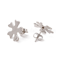 Boucles d'oreilles à tige en acier inoxydable 201 anti-ternissement&nbsp;STAS-G266-11P