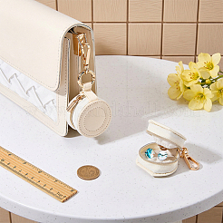 2 pz 2 stili mini scatole portagioielli in similpelle con cerniera semicircolari&nbsp;AJEW-FG0006-23C
