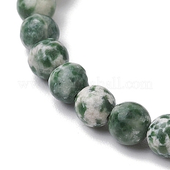 Natürliche grüne Jaspis-Perlen-Stretch-Armbänder für Frauen und Männer&nbsp;BJEW-JB11369