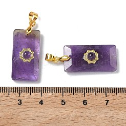 Natürliche Amethyst facettierte Anhänger&nbsp;G-A298-01G-08