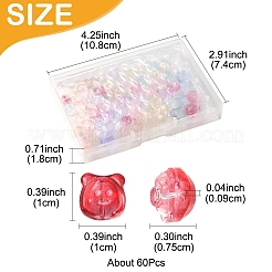 60 Stück transparente Sprühfarbe Glasperlen&nbsp;GLAA-FS0002-10