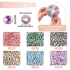 60g 6 Farben transparente Glasperlen&nbsp;GLAA-TA0003-32