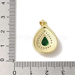 Colgante micropavé cubic zirconia de latón&nbsp;KK-C058-05G-01