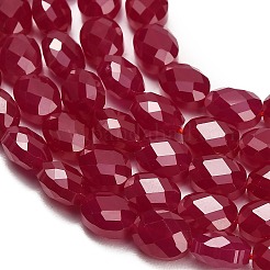 Fili di perle di corindone rosso coltivate in laboratorio&nbsp;GG-CBAC488-01D
