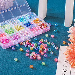 300pcs 15 Farben transparente Acrylperlen&nbsp;MACR-TA0001-29