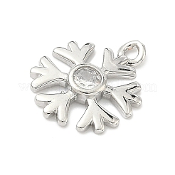 Weihnachtsanhänger aus Messing mit klarem Zirkonia-Pavé&nbsp;KK-G548-04P
