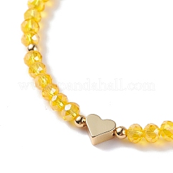Set di bracciali con perline intrecciate a cuore&nbsp;BJEW-TA00056-03