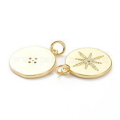 Pendenti in zirconi cubici trasparenti in micro pavè di ottone&nbsp;ZIRC-P200-18A-G
