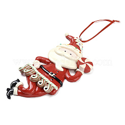 Decorazioni natalizie con ciondolo in argilla polimerica fatte a mano con Babbo Natale&nbsp;HJEW-P017-01C