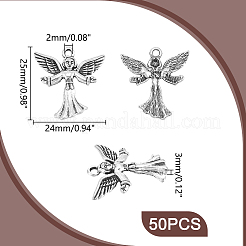 50pcs Legierungsanhänger im tibetischen Stil&nbsp;TIBEP-UN0001-16