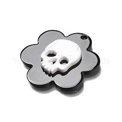 Anhänger aus undurchsichtigem Acryl mit Totenkopfmotiv&nbsp;OACR-L019-01A