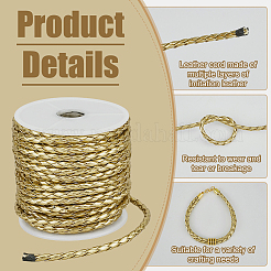 15 m 4-lagiges geflochtenes PU-Lederband&nbsp;OCOR-WH0101-65